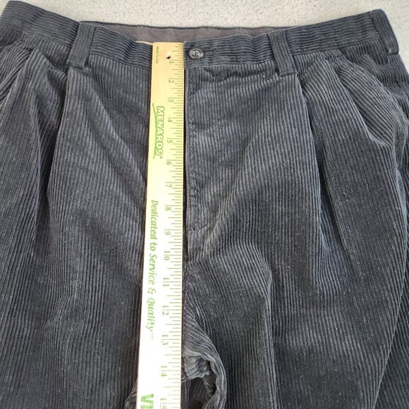 Croft & Barrow Pants Mens 36x32 Straight Corduroy Relaxed Fit Pleated Cuffed - Picture 4 of 9